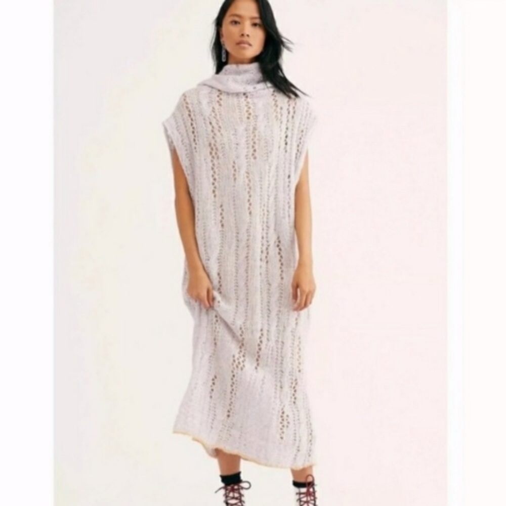 Free People Pirouette Tunic Wool Blend Sweater Dress